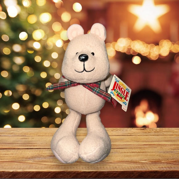 Vtg Hallmark 1987 Dexter Jingle Bears rattle plush lovey doll baby toy W Tags - Picture 1 of 4